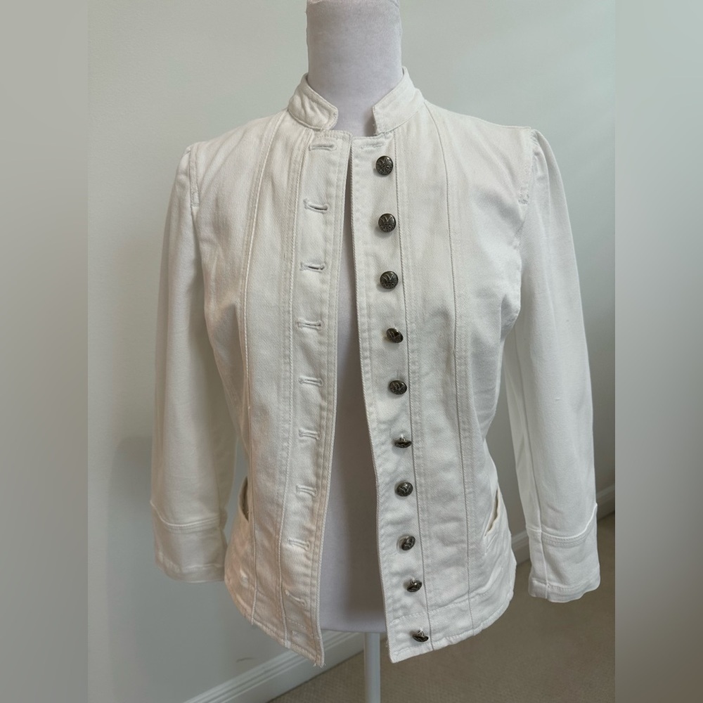 Women's White Button-Up Jacket